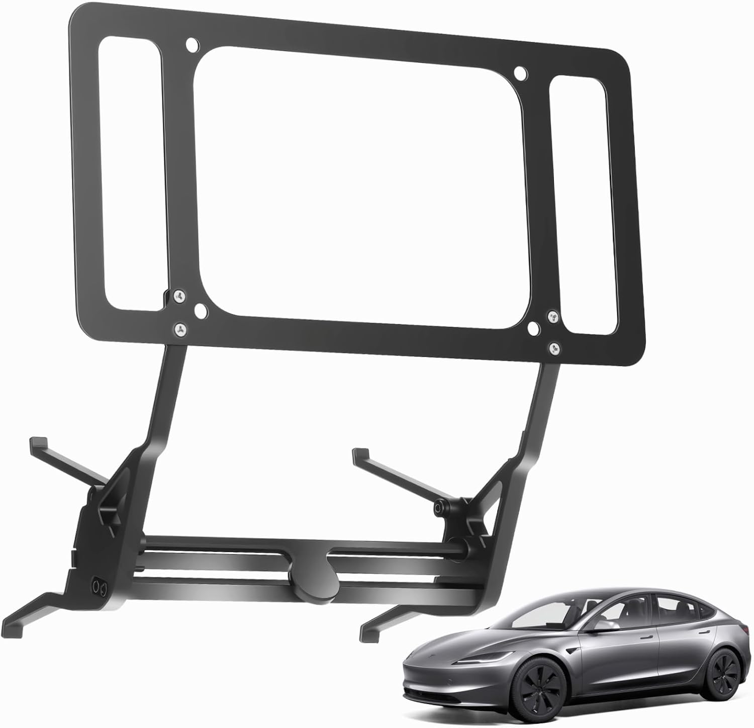 TesFram lockable no-drill license plate holder for 2026 Tesla Model 3 with front camera