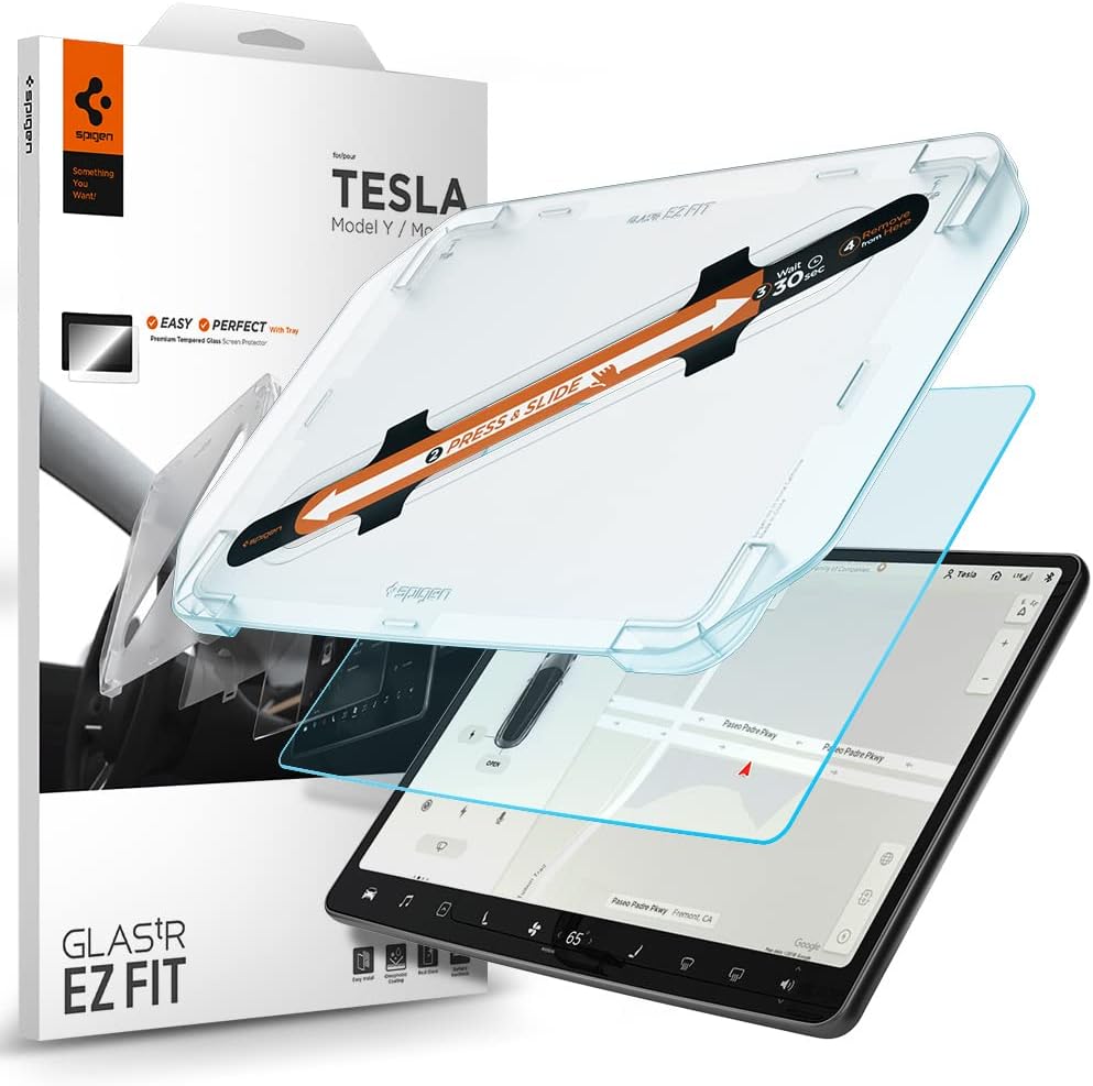 Spigen crystal clear 15.4 inch screen protector for new Tesla Model Y